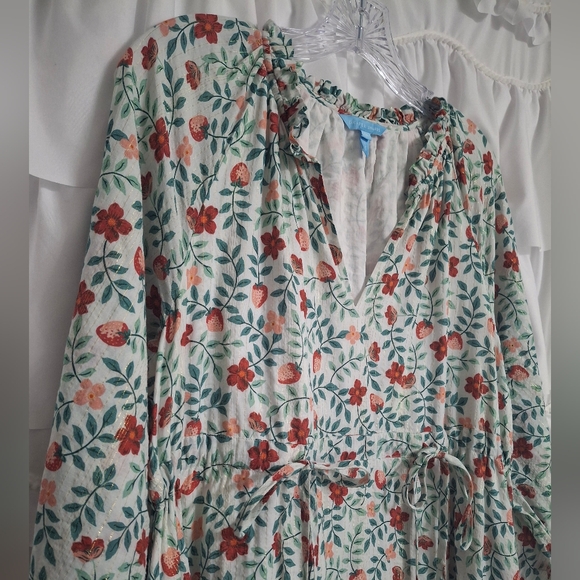 Draper James Kellie Babydoll Dress In Strawberry Fields Size M - Picture 4 of 8